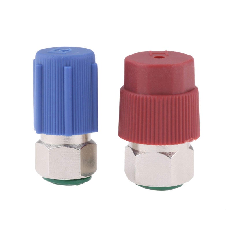 Aupoko R12 to R134A Adapter, R12 R22 to R134A High/Low Fitting Port Retrofit 1/4â€™â€™ to 7/16"-20 UNF Conversion Adapter, Fits for AC Air Conditioner Refrigerant - Image 1